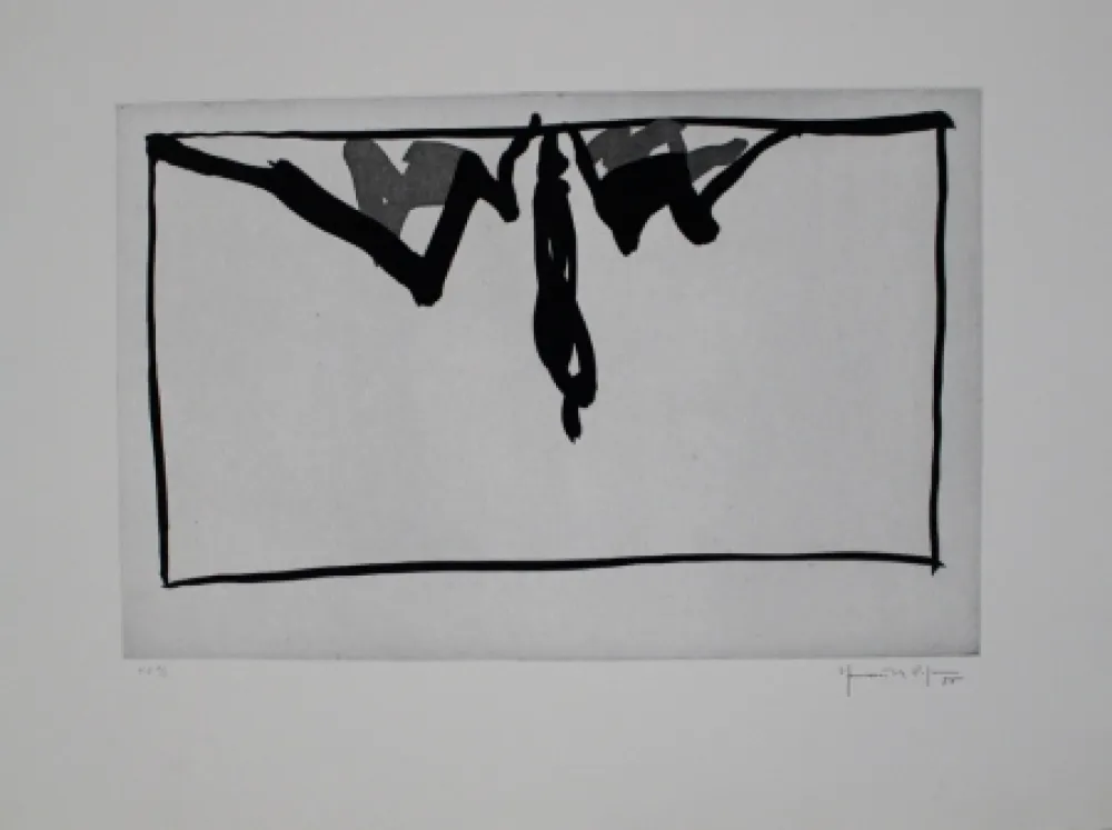 Água-Tinta Hernandez Pijuan - Paisatge amb xiprers IV / Landscape with Cypresses IV