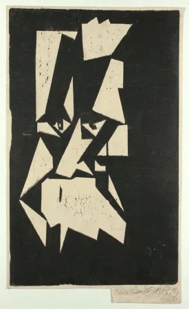 Xilogravura Hilker -  Kopf (Head)