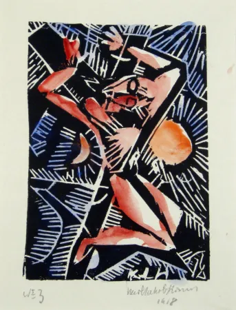 Xilogravura Hirsch - Christus am Kreuz (Christ on the cross)