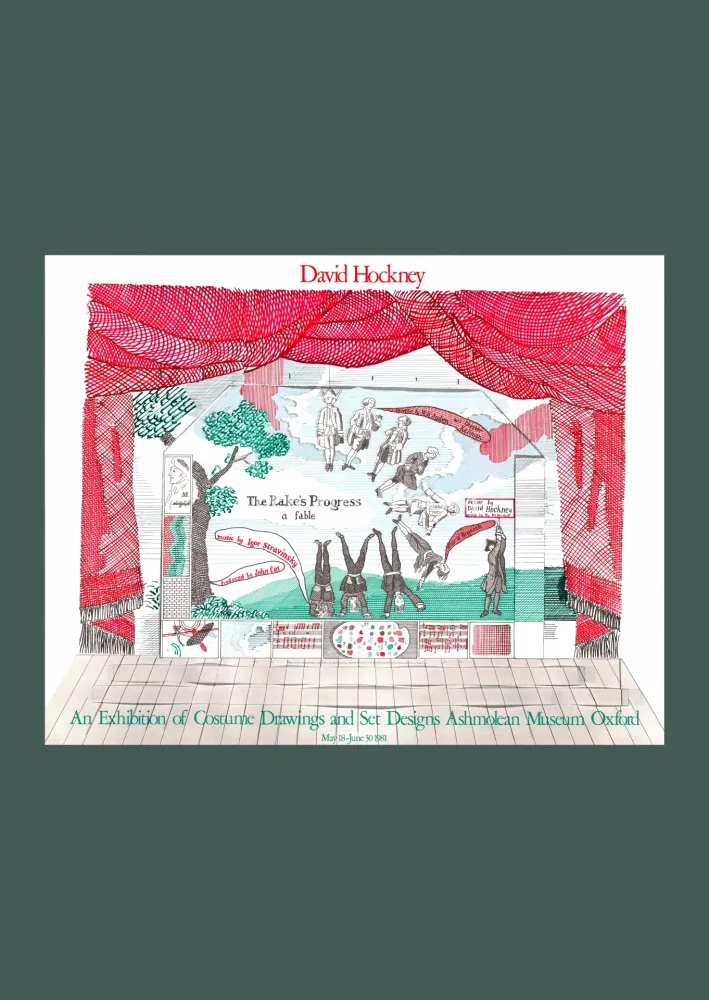 Litografia Hockney - David Hockney: 'The Rake's Progress' 1981 Offset-lithograph