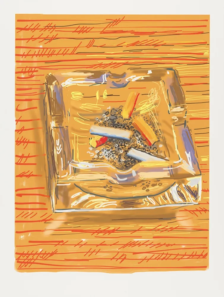 Múltiplo Hockney - IPad drawing - Ashtray