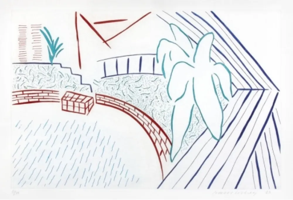 Água-Tinta Hockney - My pool and terrace