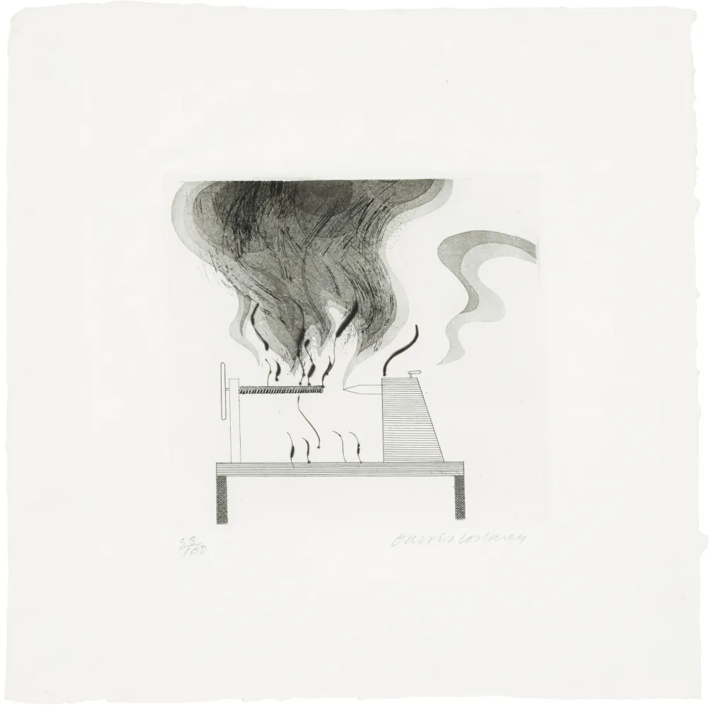 Múltiplo Hockney - The Lathe and Fire