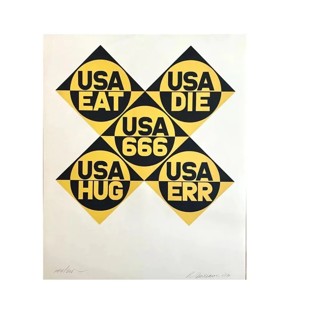 Litografia Indiana - USA 666, 1971