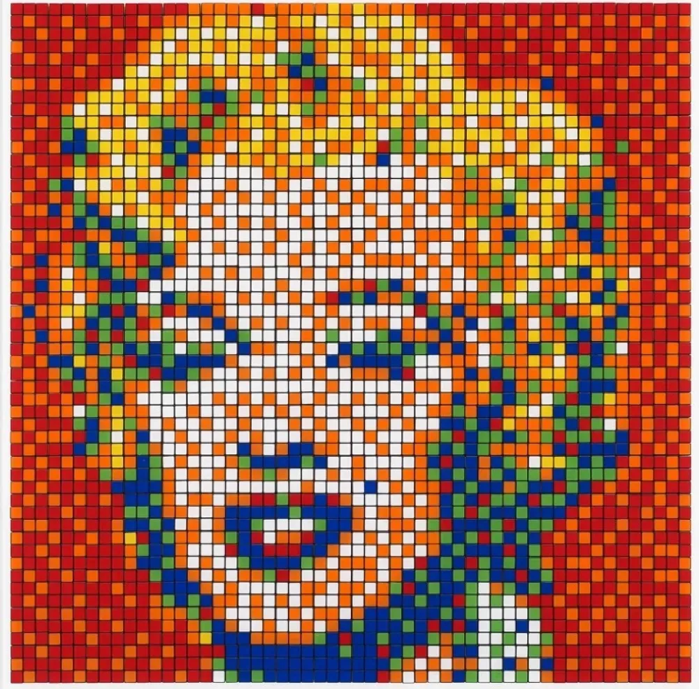 Gravura Digital Invader - Rubik Shot Red Marilyn