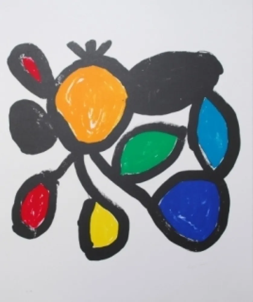 Litografia Ionesco - Les fleurs