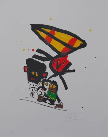 Litografia Ionesco - Les petits hommes