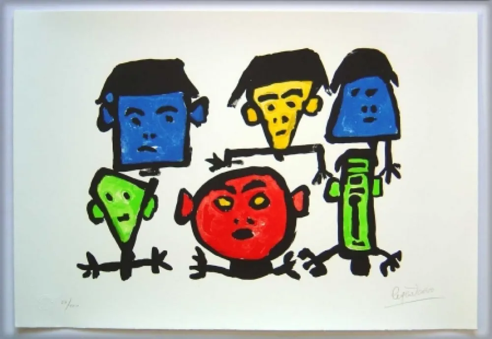 Litografia Ionesco - Les spectateurs