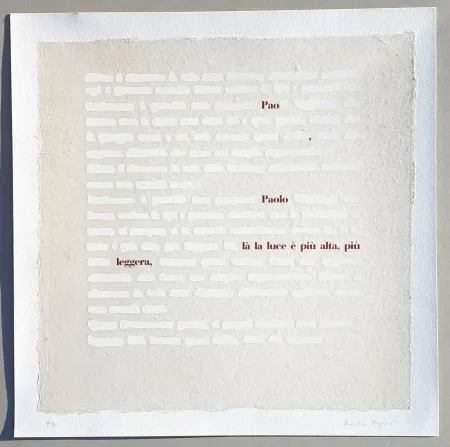 Serigrafia Isgro - Cancellature (la luce è più alta)