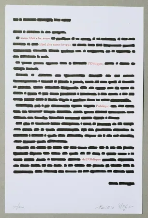 Litografia Isgro - Obliquo