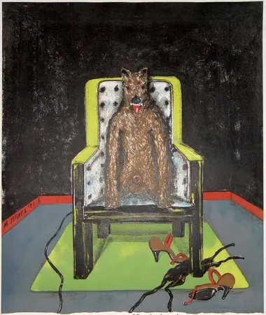 Litografia Israel - Thirsting Wolf