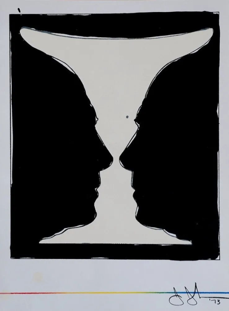 Litografia Johns - Cup two Picasso