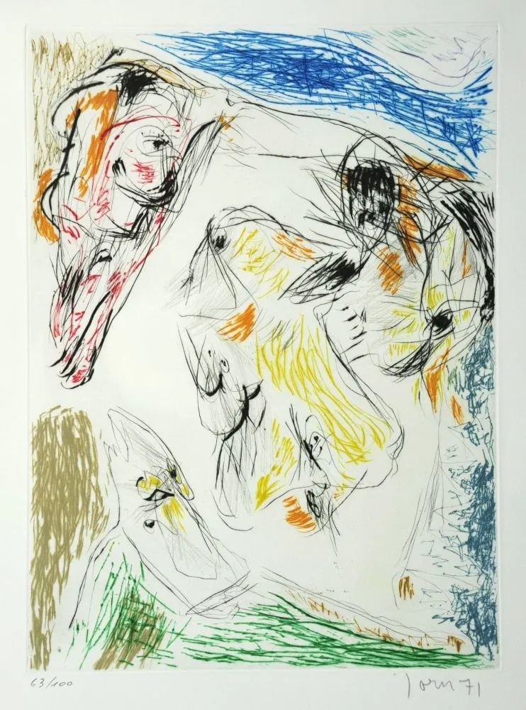 Água-Forte Jorn - Euclide coincé