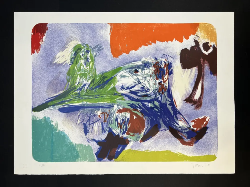 Litografia Jorn - SULLA STRADA II