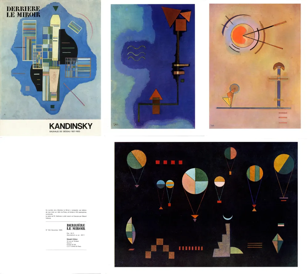 Livro Ilustrado Kandinsky - Derrière le Miroir n° 154. KANDINSKY, Bauhaus de Dessau (1927-1933) (1965).