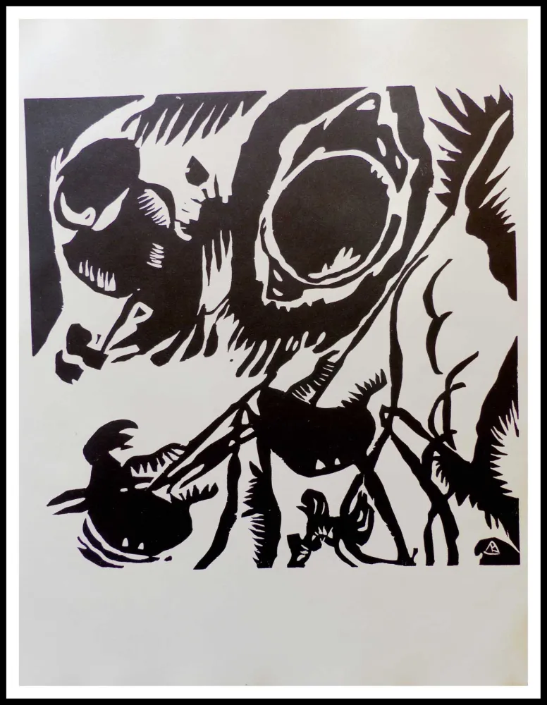 Xilogravura Kandinsky - MOTIV AUS IMPROVISATION - Jardin de l'amour