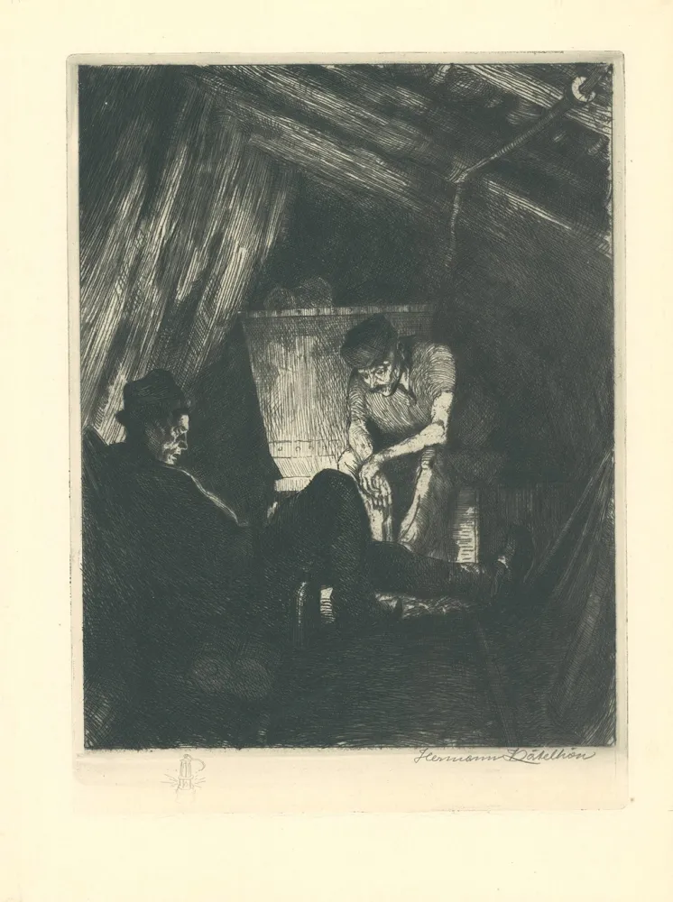 Gravura Kätelhön - Beim Buttern