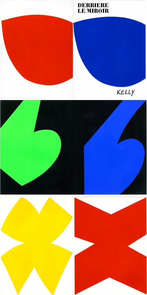 Livro Ilustrado Kelly - ELLSWORTH KELLY. Derrière Le Miroir n° 110. Octobre-novembre 1958. 6 LITHOGRAPHIES ORIGINALES.