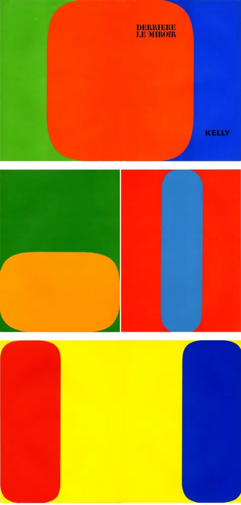 Livro Ilustrado Kelly - ELLSWORTH KELLY. Derrière Le Miroir n° 149. Octobre-novembre 1964. 5 LITHOGRAPHIES ORIGINALES.