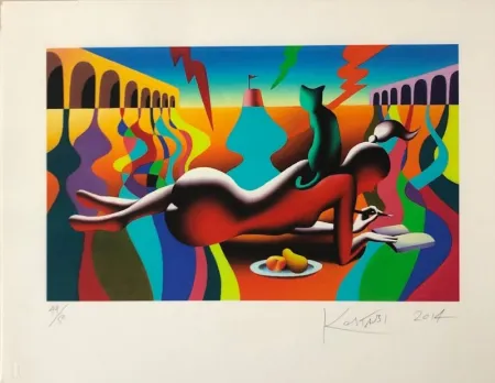Serigrafia Kostabi - Sans titre