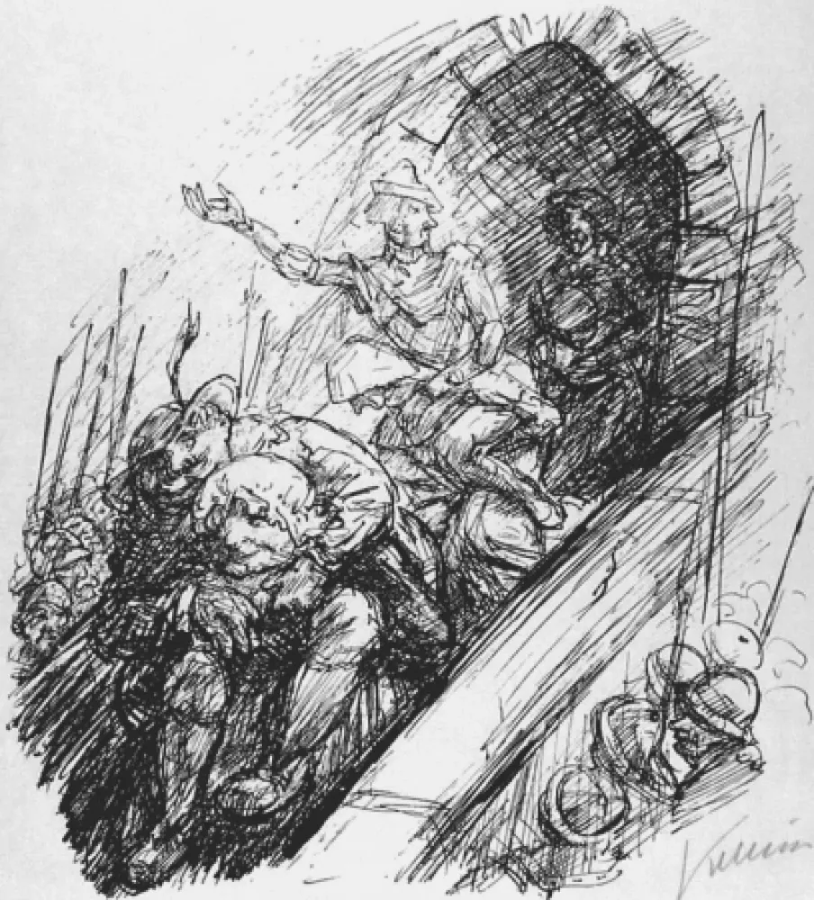 Litografia Kubin - Die Weider von Weinsberg