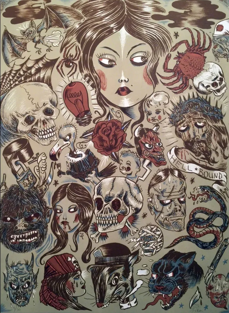 Litografia Lakra (Dr.) - Untitled Green