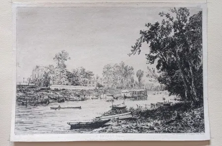 Gravura Lalanne - À Neuilly (Seine)