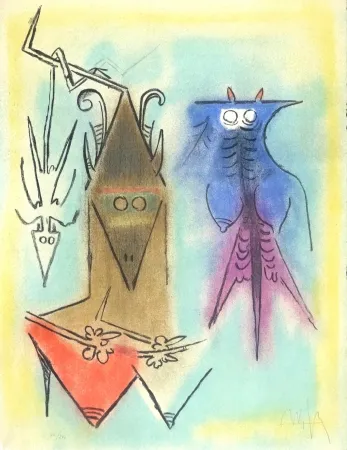 Litografia Lam - Démons familiers