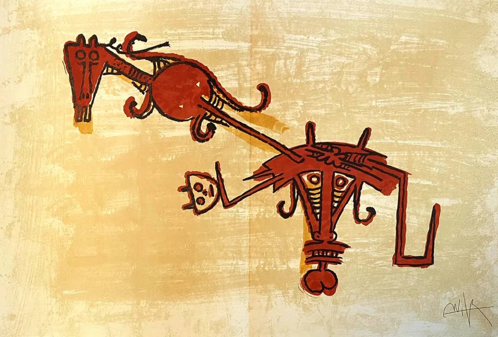 Litografia Lam - El último viaje del buque fantasma