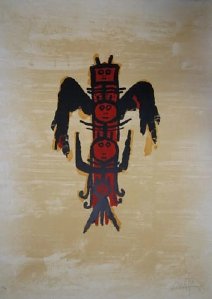 Litografia Lam - EL ÚLTIMO VIAJE DEL BUQUE FANTASMA