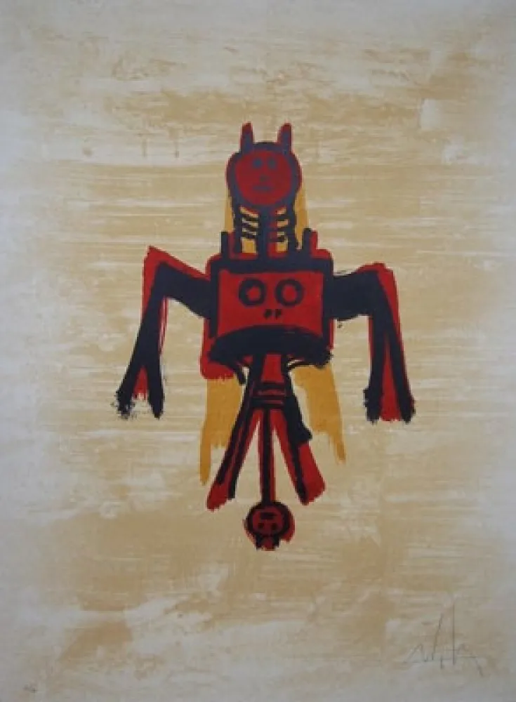 Litografia Lam - EL ÚLTIMO VIAJE DEL BUQUE FANTASMA