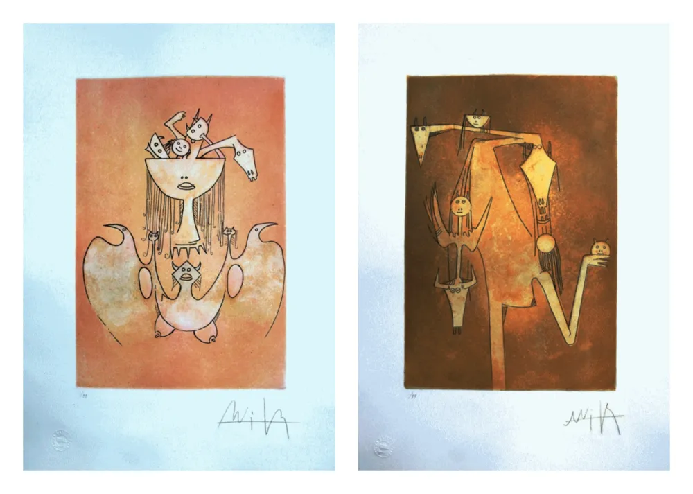 Água-Forte E Água-Tinta Lam - Le monde magique; La sensualitè de la femme