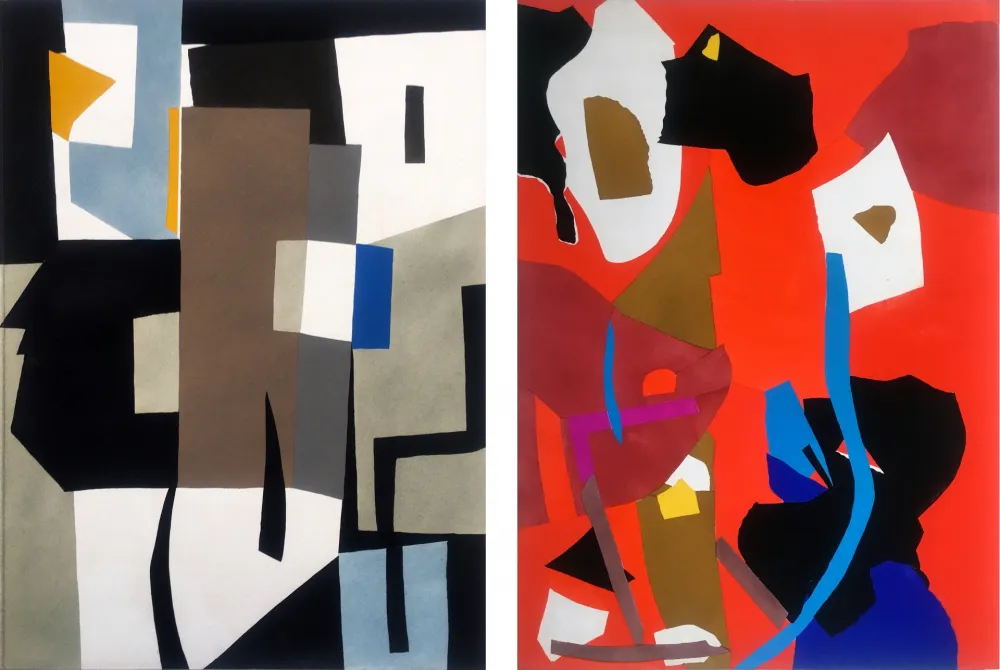 Estêncil Lanskoy - CORTÈGE. Pochoirs originaux n° 14 et 15 (1959)