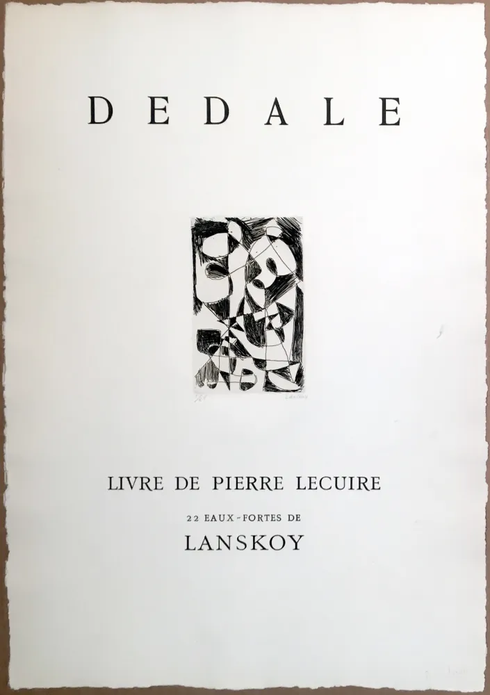 Gravura Lanskoy - DÉDALE. Affiche originale gravée. Livre de Pierre Lecuire (1960)