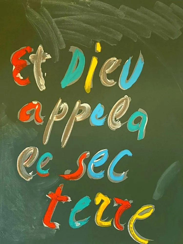 Litografia Lanskoy - Et Dieu appela le sec terre