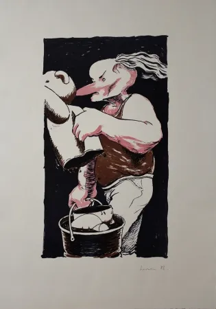 Litografia Larsen - The Assistant Helps Out