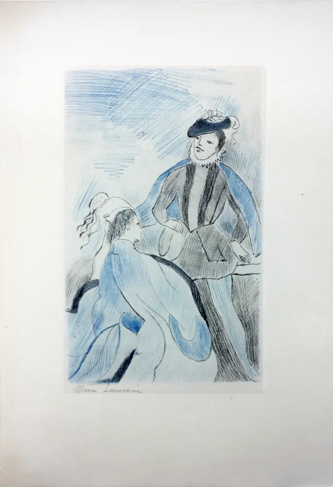Água-Forte Laurencin - LA PRINCESSE DE CLÈVES (Pl. VIII signée au crayon). 1947