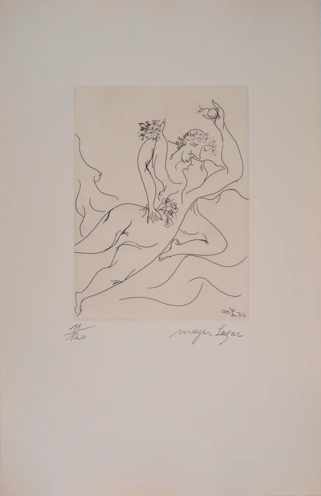 Gravura Lazar - Cantique des Cantiques, Amants emportés par les flots de la passion