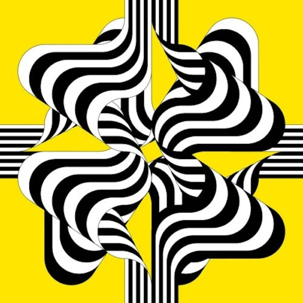 Litografia Le Parc - Larga marcha, 4 bifurcaciones 