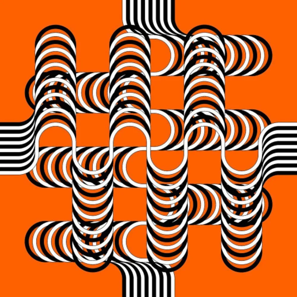 Litografia Le Parc - Larga marcha, 4 bifurcaciones, 12