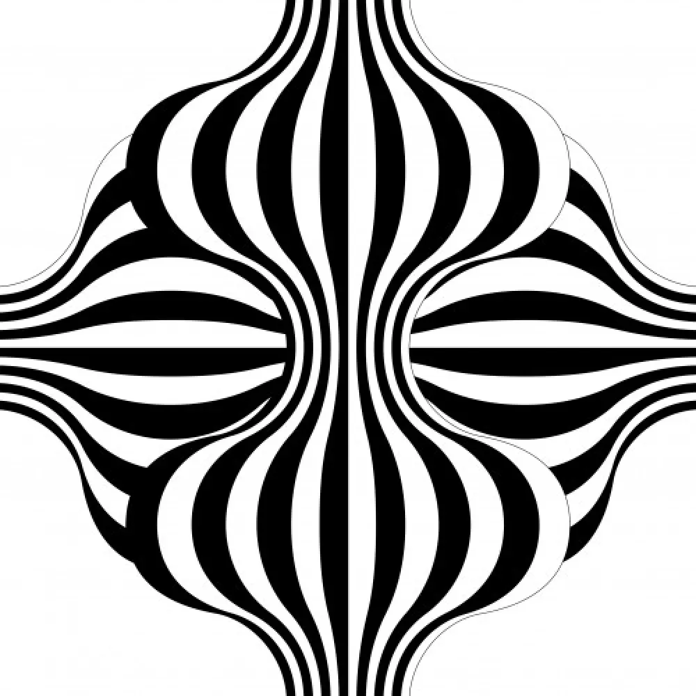 Litografia Le Parc - Larga marcha, 4 bifurcaciones, 3