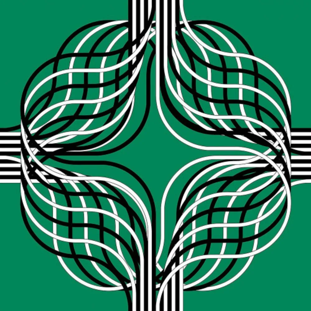 Litografia Le Parc - Larga marcha, 4 bifurcaciones, 4