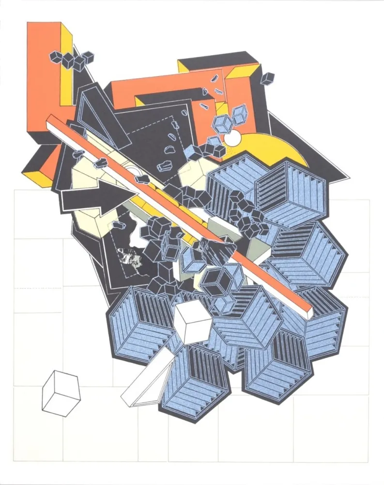 Litografia Le Yaouanc - La Terre (Hommage aux bâtisseurs)