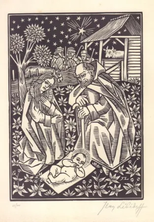 Xilogravura Lébédeff  - L'Adoration des Mages