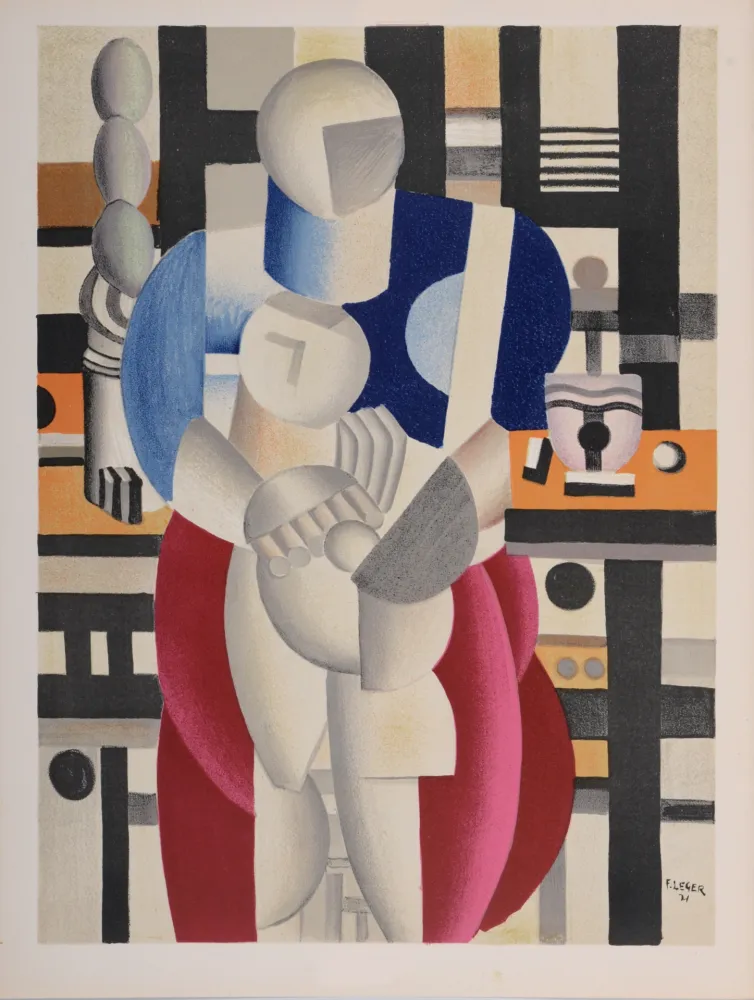 Litografia Leger - Femme et enfant, 1955