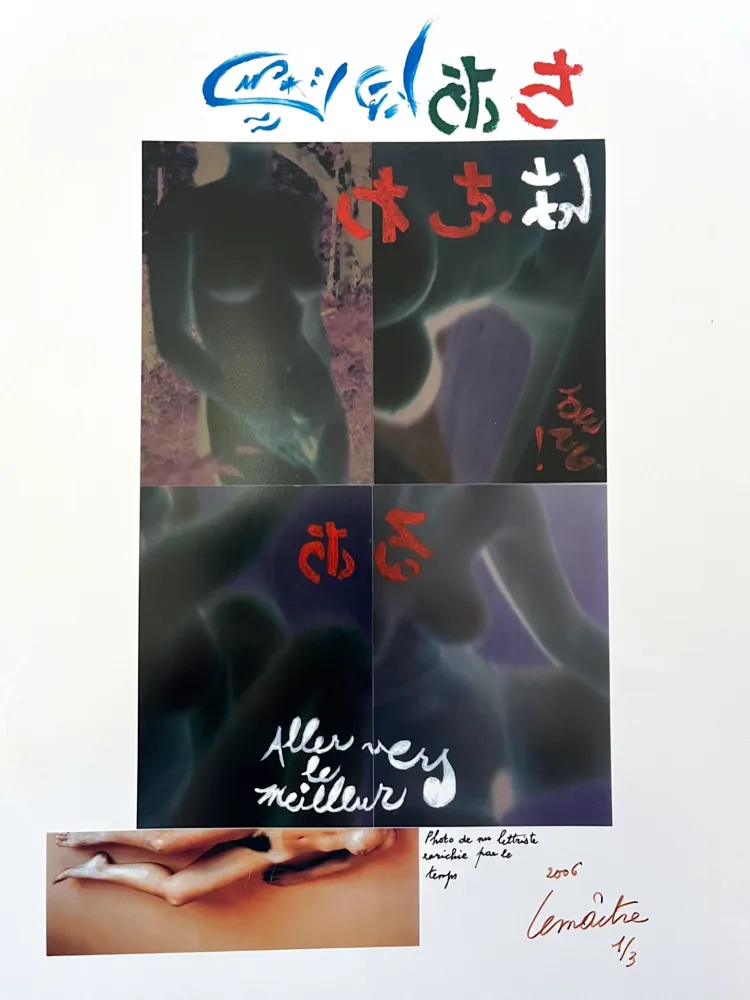 Fotografia Lemaitre  - Photo de nu lettriste enrichie par le temps