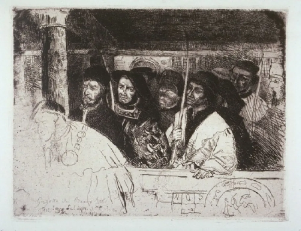 Gravura Leys - Les archers / The Archers