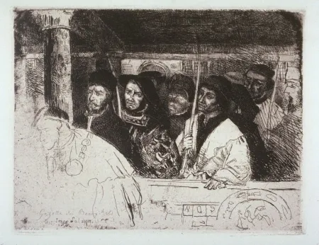 Gravura Leys - Les archers / The Archers