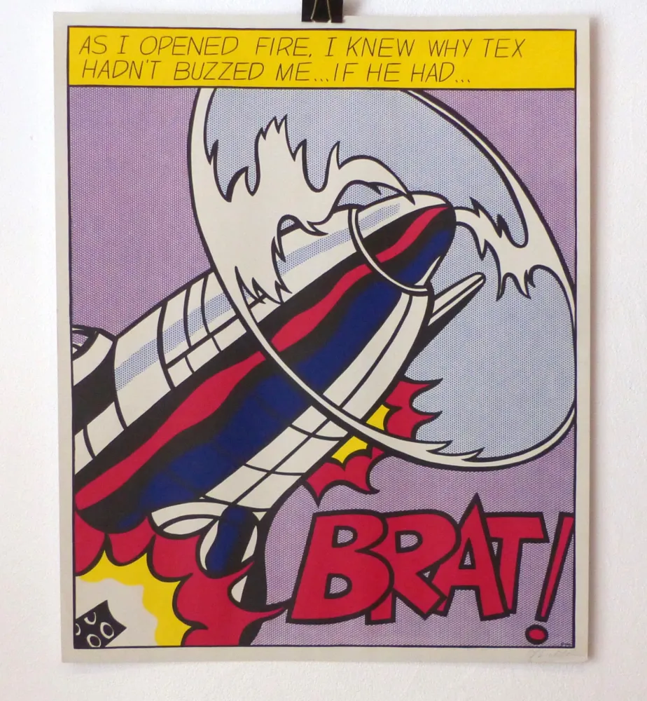Litografia Lichtenstein - As I opened fire. Lithographie signée. 