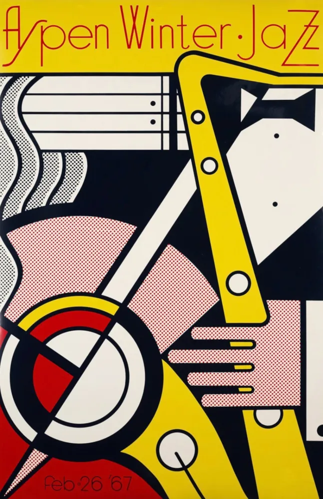 Serigrafia Lichtenstein - Aspen winter jazz, 1967